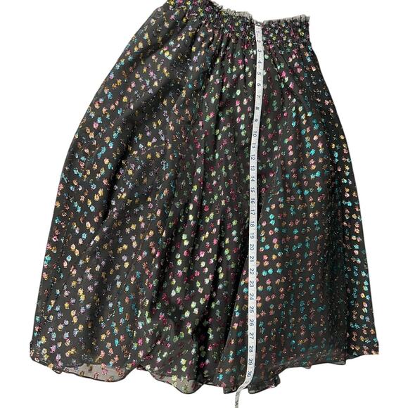 Halogen x Atlantic-Pacific XS Set High Neck Blouse Midi Skirt Multicolor Dot - Picture 7 of 16